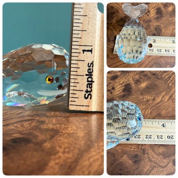 Swarovski 1987 Whale Silver Crystal 7628 NR 80 014483 With Box - Picture 9 of 10